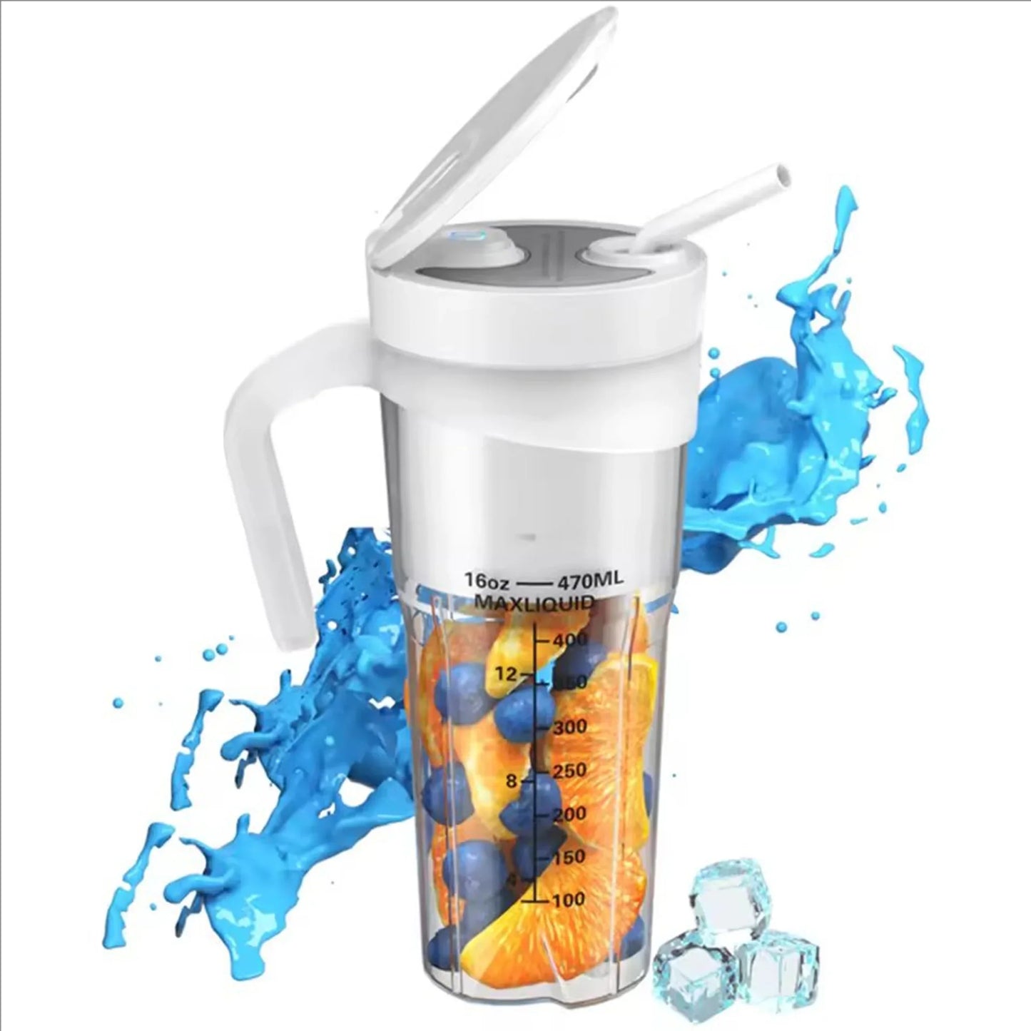 1PC new juicer Portable USB multifunctional juicer cup with straw can crush ice fresh juicer