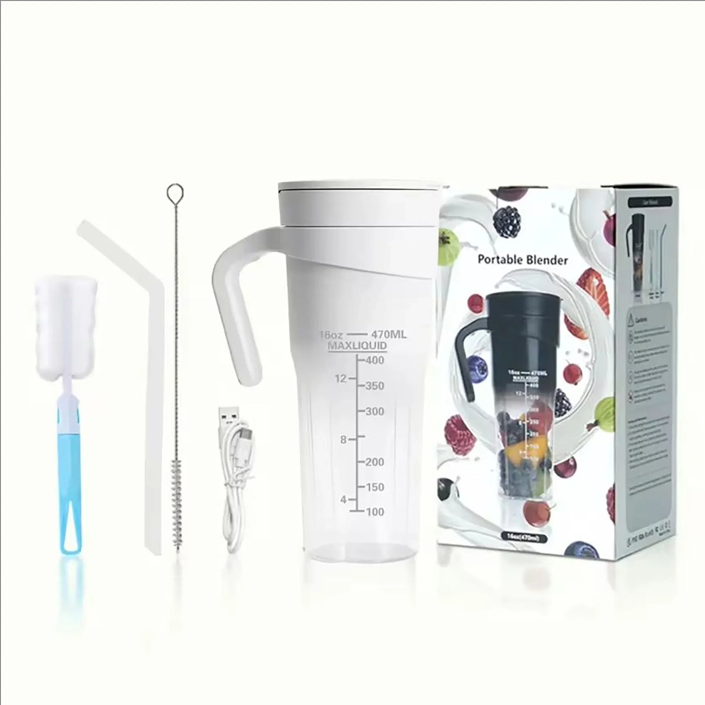 1PC new juicer Portable USB multifunctional juicer cup with straw can crush ice fresh juicer